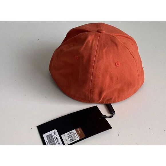 Harley-Davidson Motorcycle Block Letter Fitted Cap Hat Men’s Sz 7 1/8 Orange NEW - Picture 7 of 14